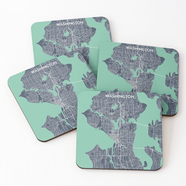 Item preview, SEATTLE United States City Map Green designed and sold by taliaLivina.