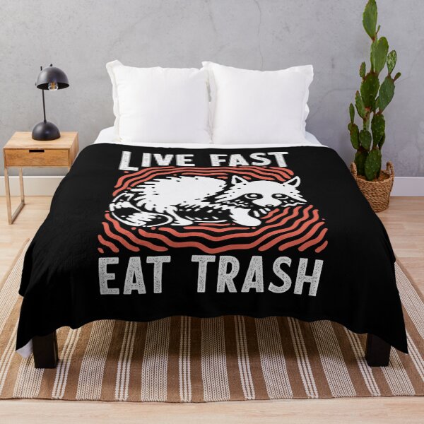 Item preview,  Live Fast Eat Trash  - Racoon opossum  designed and sold by Mindy Bubble.