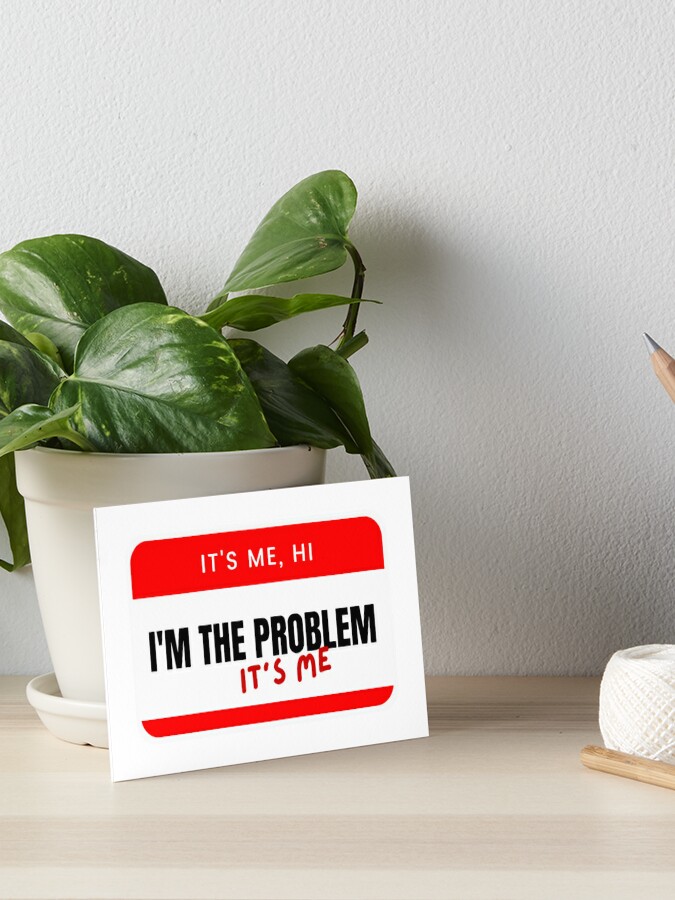 Red Its Me Hi Im The Problem Its Me Anti-Hero Midnight Taylor Swift Name  Tag | Poster