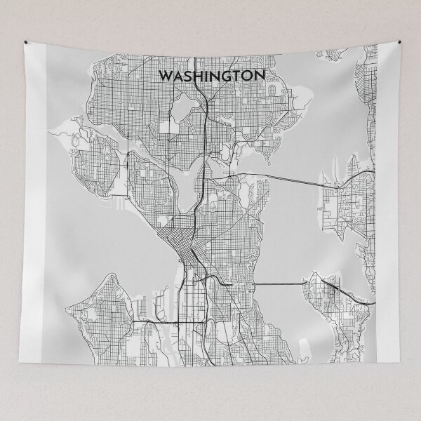 Item preview, SEATTLE United States City Map White designed and sold by taliaLivina.
