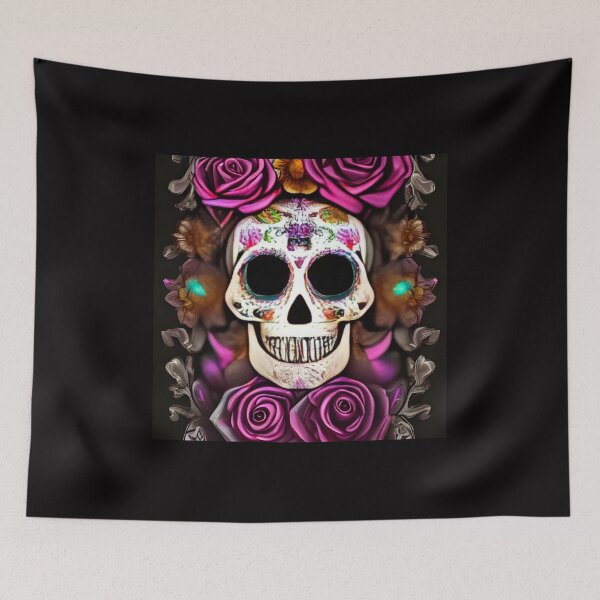 Item preview, Sugar Skull With Roses designed and sold by NitaBond.