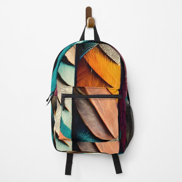 Item preview, Colored leather and feathers in layers designed and sold by Stepan Melnikov | Midpatterns.