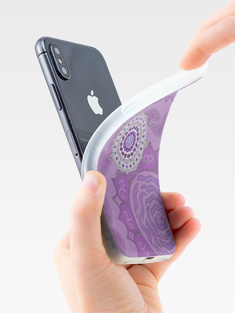 Alternate view of Mehndi Fantasy Silver iPhone Case & Cover