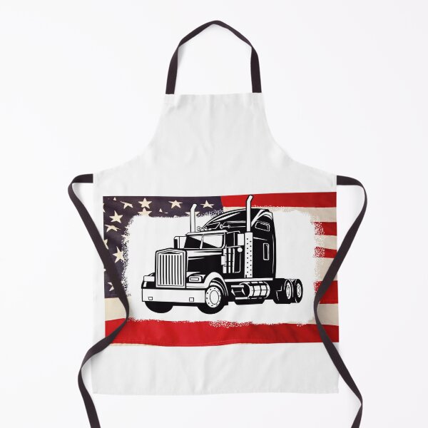 Item preview, Big Rig With American Flag Border designed and sold by tomorrowsart.