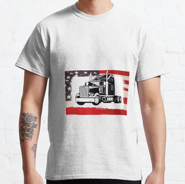 Vista previa del artículo con la obra «Big Rig con borde de bandera estadounidense», diseñado y vendido por tomorrowsart.