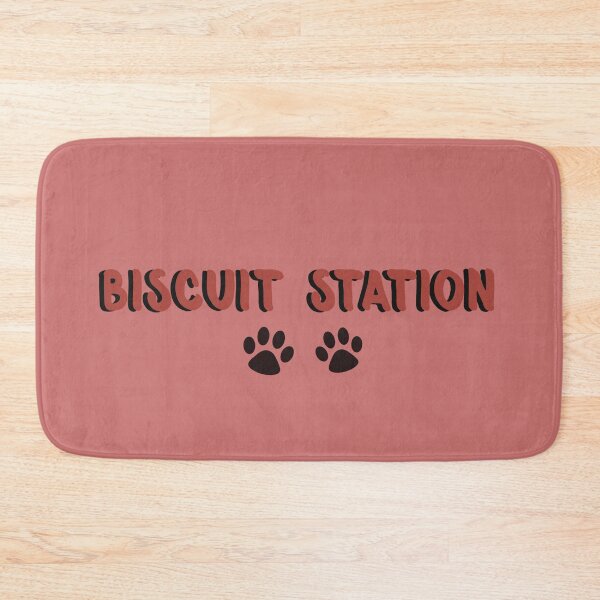 Item preview, Biscuit Station Cat Mat  designed and sold by Minmoji.