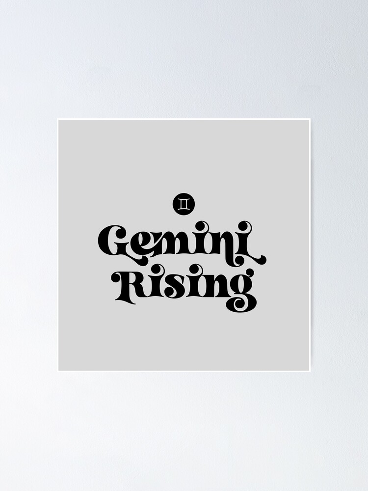 "GEMINI RISING Astrology Zodiac Sign and Symbol" Poster for Sale by