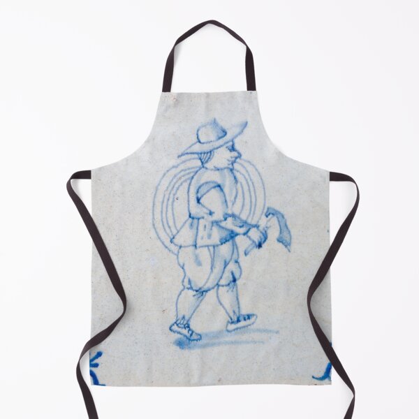 Item preview, Dutch farmer on vintage 17th century tile designed and sold by Photopat.