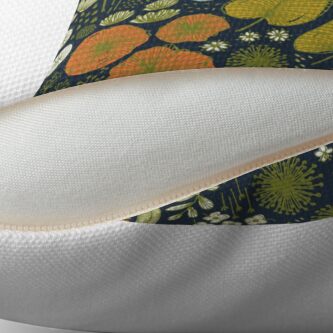 Alternate view of Botanical Sketchbook M+M Navy by Friztin Floor Pillow