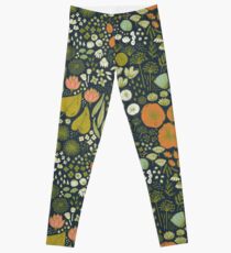 Botanical Sketchbook M+M Navy by Friztin Leggings