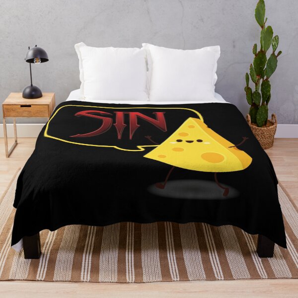 Item preview, Eat Cheese and Sin. Unique design.Best street art quote with cute cheese cartoon illustration. designed and sold by OneOrb.