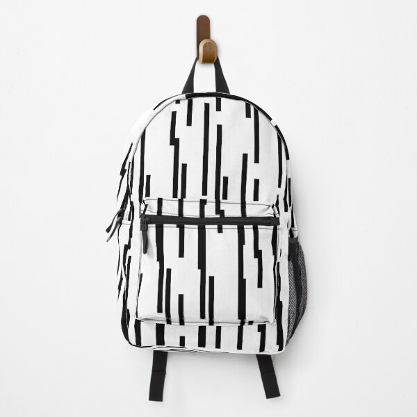 Item preview, Black and White Abstract Vertical Dash Stripe Pattern designed and sold by All-Black-White.