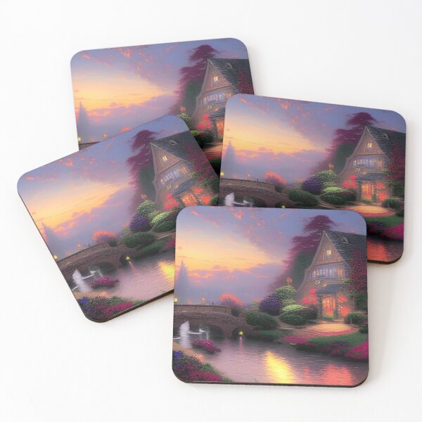 Item preview, Beautiful Paradise House by a Calm River at Dawn designed and sold by Caregiverology.