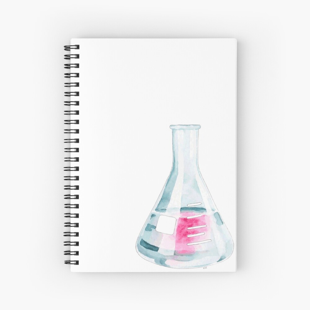 Phenolphthalein: Titration in Watercolor Spiral Notebook