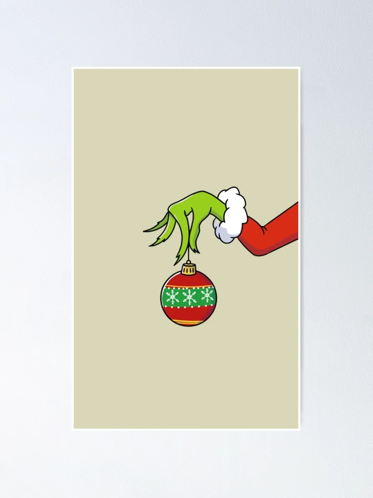 Poster for Sale avec l'œuvre « Grinch et lutin souriant en tenue de noël.  Illustration drôle » de l'artiste vanessavolk