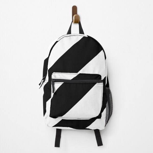 Item preview, Black and White Classic Diagonal Stripe Pattern designed and sold by All-Black-White.