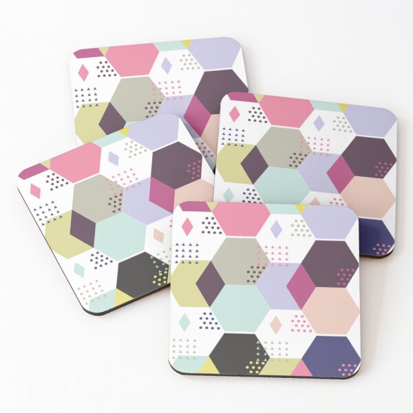 Item preview, Colourful hexagonal patchwork designed and sold by We Grow.