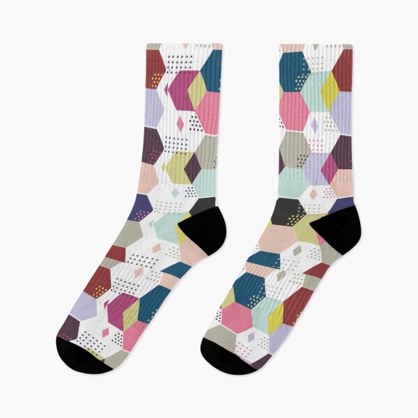 Item preview, Colourful hexagonal patchwork designed and sold by We Grow.