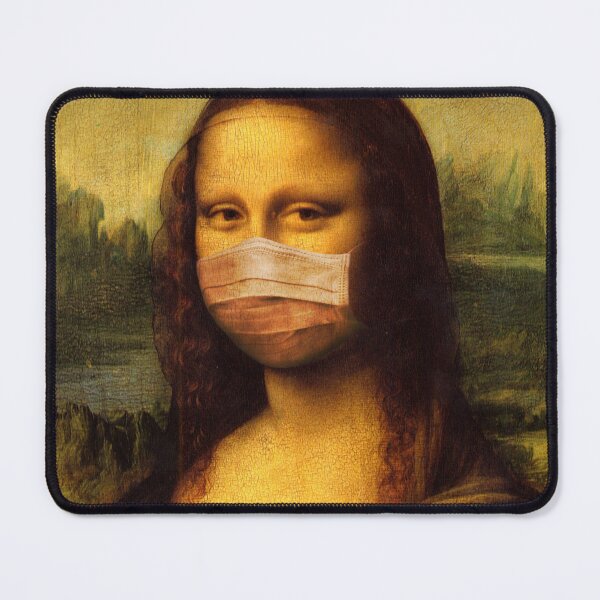 Item preview, Fine Art Painting | The Mona Lisa with Face Mask | Leonardo da Vinci. designed and sold by NostalgicLatin.