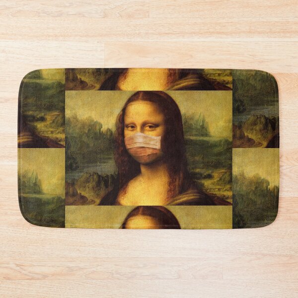 Item preview, Fine Art Painting | The Mona Lisa with Face Mask | Leonardo da Vinci. designed and sold by NostalgicLatin.