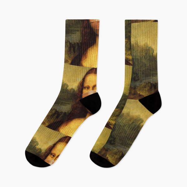 Item preview, Fine Art Painting | The Mona Lisa with Face Mask | Leonardo da Vinci. designed and sold by NostalgicLatin.