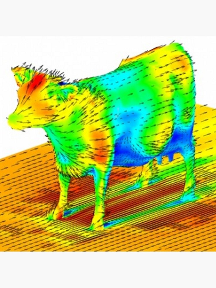 "Aerodynamics of a Cow" Throw Pillow by Stygglytuff