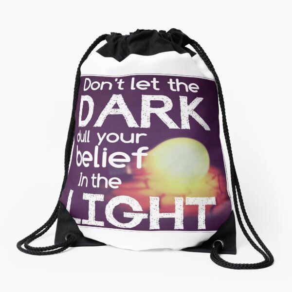 Finding the light Drawstring Bag