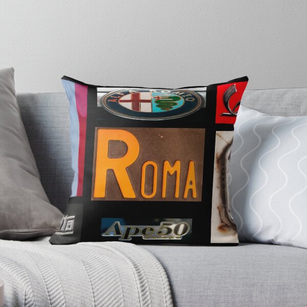 Italian Brands Throw Pillow