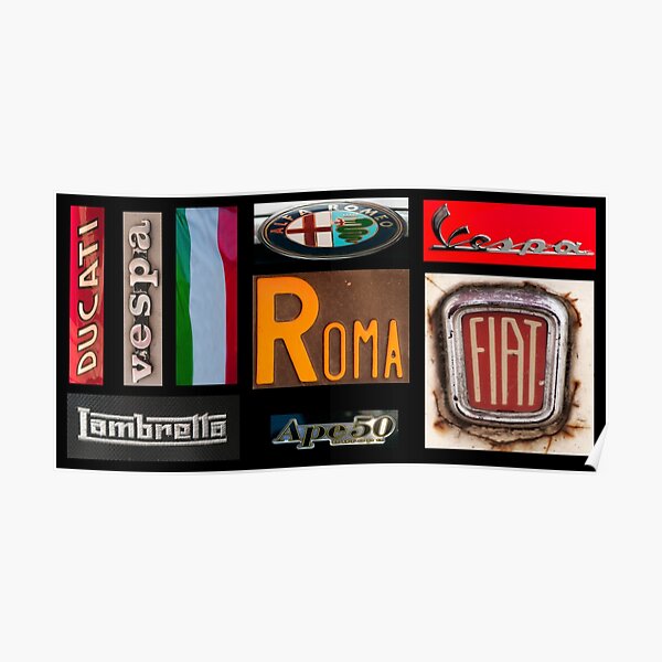 Italian Brands Poster