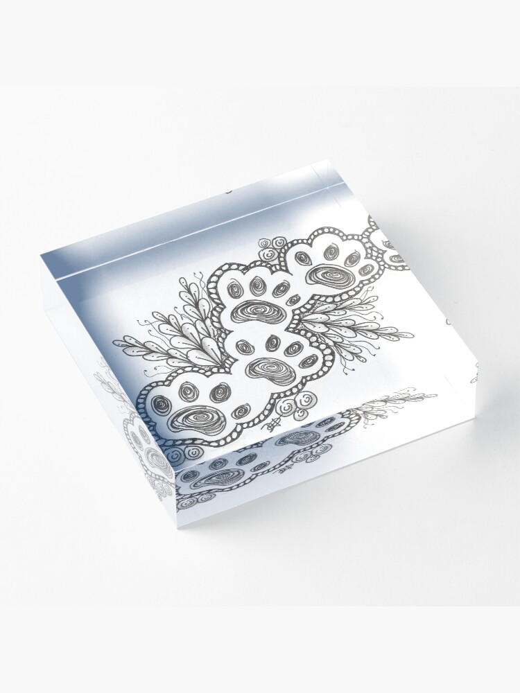 Alternate view of Wandering Paws Acrylic Block