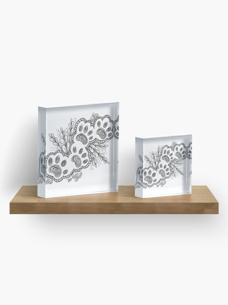 Alternate view of Wandering Paws Acrylic Block