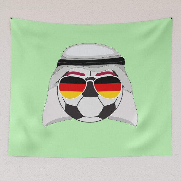 Item preview, Germany Flag inside Sunglasses on a Soccer ball Wearing a Keffiyeh designed and sold by Dexter Freeman.