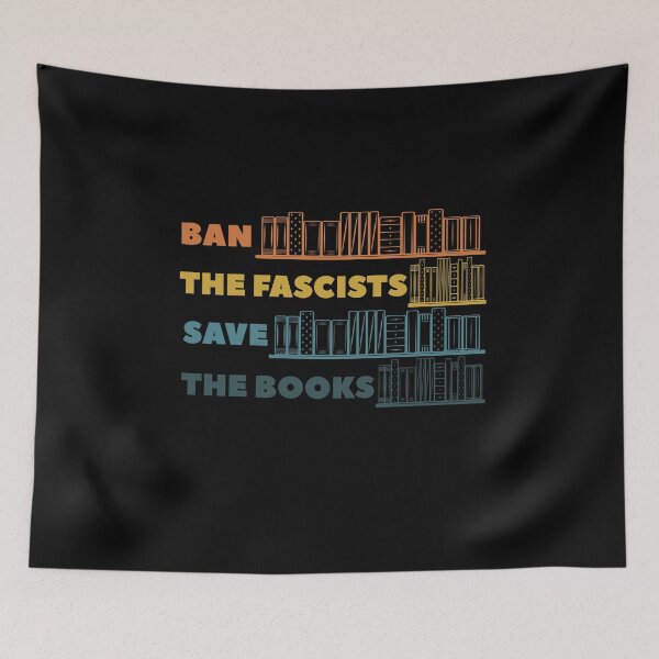 Item preview, Ban the fascists save the books - Bookworms designed and sold by Raiko-art.