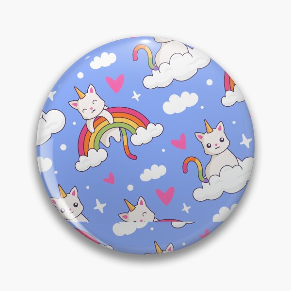 Artikelvorschau, Katze Einhorn Regenbogen süßes Muster  entworfen und verkauft von YUMIXOXO.