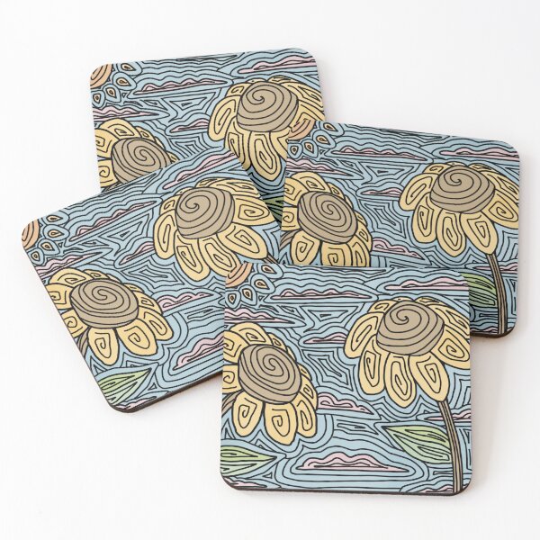 Item preview, Swirly Sunflowers with Pastel Color Palette designed and sold by Ellora  Roy.