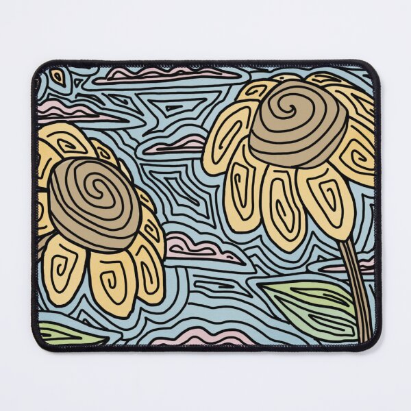 Item preview, Swirly Sunflowers with Pastel Color Palette designed and sold by Ellora Roy.