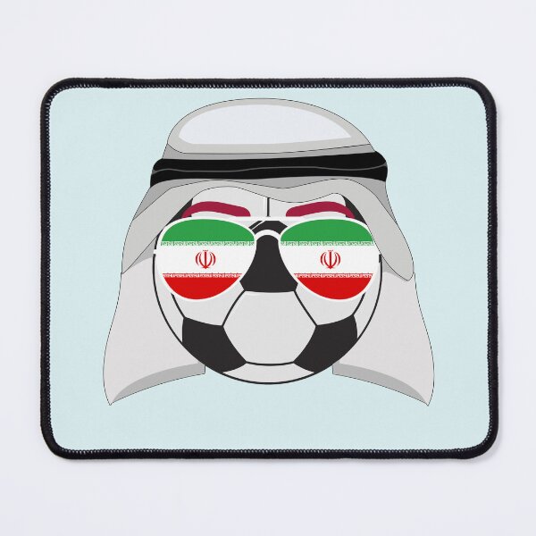 Item preview, Iran Flag inside Sunglasses on a Soccer ball Wearing a Shemagh designed and sold by Dexter Freeman.