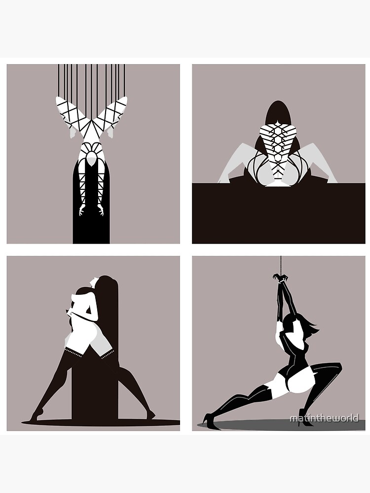 Shibari Bondage Girls Art Print By Matintheworld Redbubble 