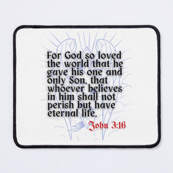 Item preview, Christian bible verse John 3:16 designed and sold by VerseforWear.