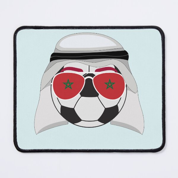 Item preview, Morocco Flag inside Sunglasses on a Soccer ball Wearing an Agal designed and sold by Dexter Freeman.