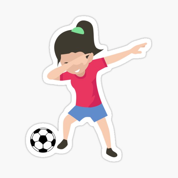 Soccer Girl Dabbing Stickers for Sale