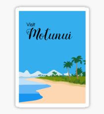 Besuchen Sie das Motunui Reiseplakat Sticker