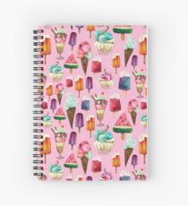 ice-cream pattern Spiral Notebook