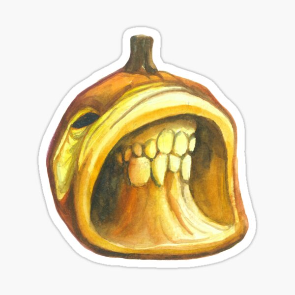 Cringing Dead Pumpkin Sticker