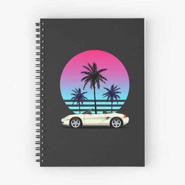 Item preview, Porsche 986 Boxster White Miami Vice classic illustration designed and sold by blackdogshop.