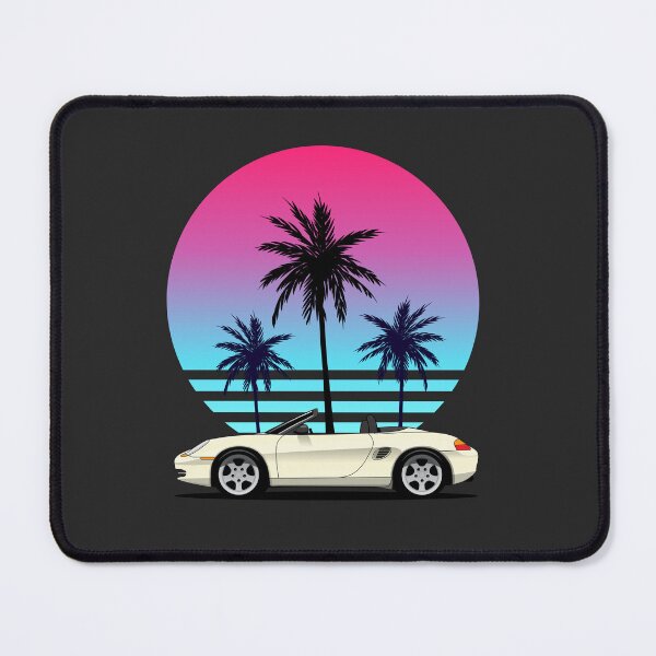 Item preview, Porsche 986 Boxster White Miami Vice classic illustration designed and sold by blackdogshop.