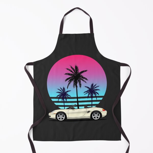 Item preview, Porsche 986 Boxster White Miami Vice classic illustration designed and sold by blackdogshop.