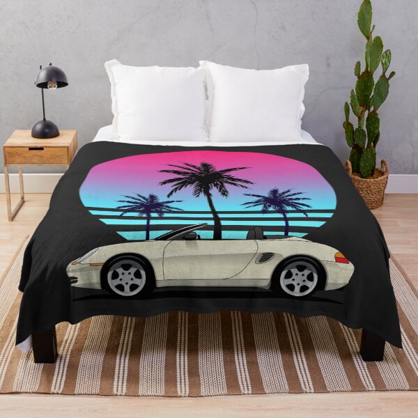 Item preview, Porsche 986 Boxster White Miami Vice classic illustration designed and sold by blackdogshop.