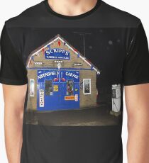 "Aidensfield Garage" at night. Graphic T-Shirt