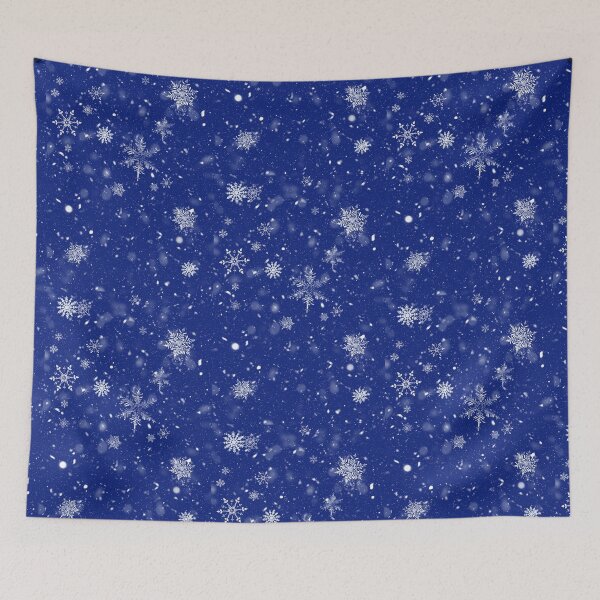 Item preview, Winter Snowflakes Pattern for Christmas Navy Blue  designed and sold by Kubala.